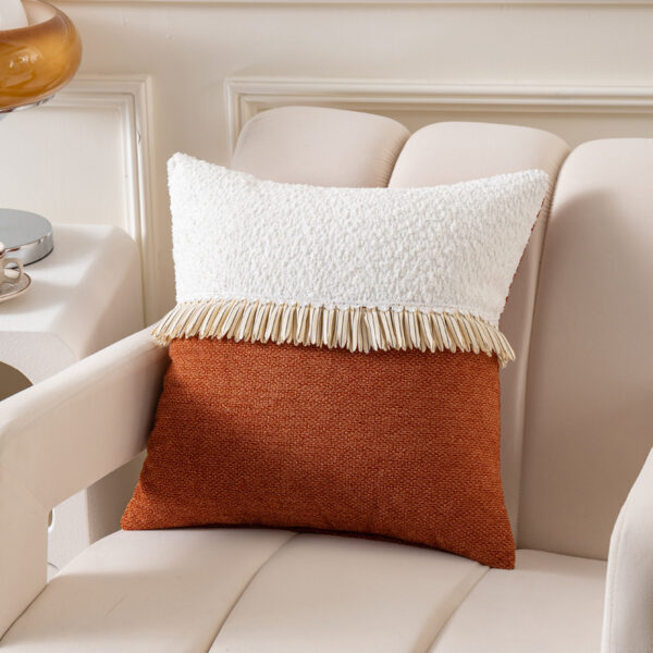 Loop Pile Patchwork Cushion Cover